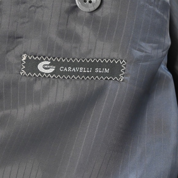 Caravelli 48L 40x38 Gray Super 150s Harry Mens Jacket Pants Suit - Picture 4 of 12
